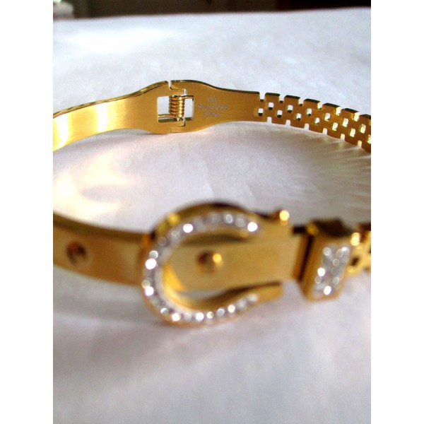 Bracelet Doré Vintage avec Zirconium