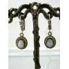 Boucles d'oreilles rétros en argent avec opale