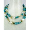 Sautoir Vintage en Turquoise et Perles