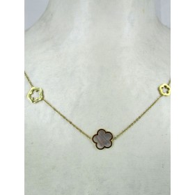 Collier Sautoir Art Déco Vintage - En Métal Avec Verre/plastique - Occasion En Bon état