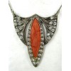 pendentif art déco en émail rouge