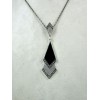 Pendentif Pointe avec Onyx et Nacre