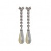 Boucles d'oreilles Vintage en Nacre et Argent