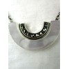 Pendentif en Demi Cercle en Argent et Nacre