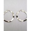 Boucles d'Oreilles Créoles en Argent Martelé