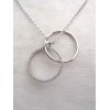 Collier avec Anneaux en Argent et Zirconium