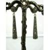 Boucles d'Oreilles Triangulaires Pendantes en Argent