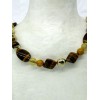 Collier Long Vintage avec Oeil de Tigre