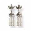 Boucles d'Oreilles Pampilles en Perles de Culture et Argent