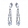 Boucles d'oreilles Art Déco Pendantes avec Zirconium