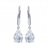 Boucles d'Oreilles Dormeuses en Argent et Zirconium