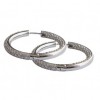 Boucles d'Oreilles Créole en Argent et Zirconium
