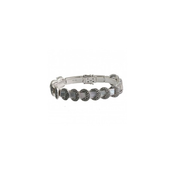 Bracelet Art Déco pour femme en Argent et Nacre