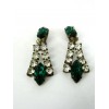 Boucles d'Oreilles Pendantes à Clips vintage Femme en Strass