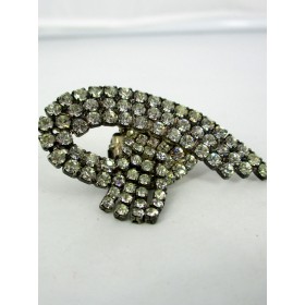 Boucles d'Oreilles à Clips pour Femme Vintage en Strass Originales
