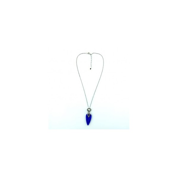 Collier Vintage Femme en Argent avec Lapis Lazuli et opale