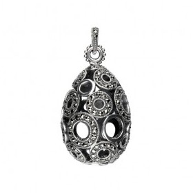 Pendentif  ovale sans Chaines Femme en Argent