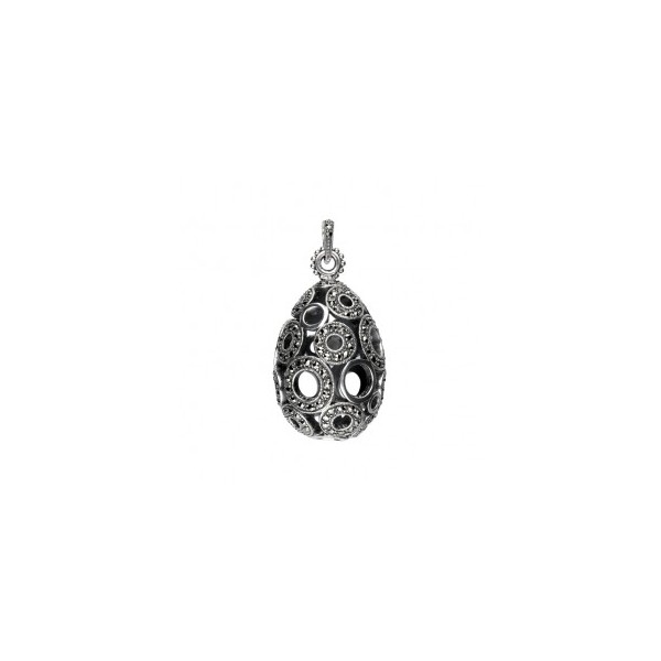 Pendentif  ovale sans Chaines Femme en Argent