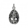 Pendentif  ovale sans Chaines Femme en Argent