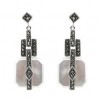 Boucles d'oreilles pendantes Femme en Argent et Nacre