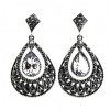 Boucles d'Oreilles Femme Pendantes en Argent avec Topaze