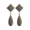 Boucles d'oreilles Femme Pendantes en Argent et Marcassites