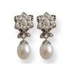 Boucles d'oreilles Femme Vintage Pendantes avec Perle de Culture