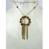 Collier femme Vintage en plaqué Or et Rubis