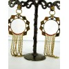 Boucles d'oreilles Vintage avec Rubis et plaqué Or