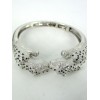 Bracelet Vintage Panthère en Argent et Zirconium