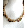 Collier Vintage en Plaqué Or et émail