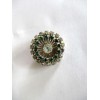 Broche Vintage Ronde en Strass