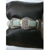 Bracelet en argent, jade lavande et marcassites