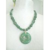 Collier Vintage pour femme avec Pierres de Jaspe et Malachite