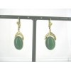 Boucles d'oreilles Ovale Art déco en Pâte de Verre