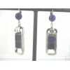 Boucles d'oreilles Art déco avec pierre de Lapis Lazuli