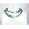 Collier Vintage avec pierres de Turquoise, Lapis lazuli, Opaline, Agate, Améthyste