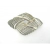 Broche Femme Rétro Croisée en Métal Argenté