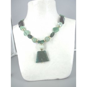 Collier Vintage avec Pierres en Aventurine