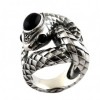 Bague Serpent Art déco en Argent et Onyx Noir