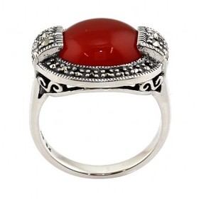 Bague Vintage en Argent 925 et Cornaline