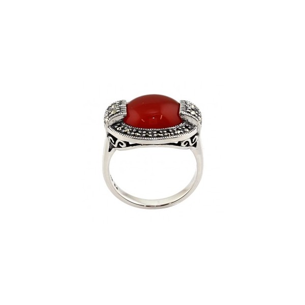 Bague Vintage en Argent 925 et Cornaline