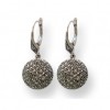 Boucles d'Oreilles Boules en Argent 925 et marcassites