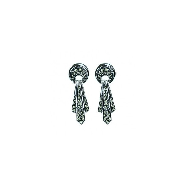 Boucles d'Oreilles Art Déco en argent