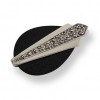 Broche Art Déco en Argent et Onyx Noir