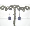 Boucles d'Oreilles Pendantes en Argent et Lapis Lazuli