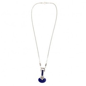 Pendentif Vintage en Argent et Lapis Lazuli