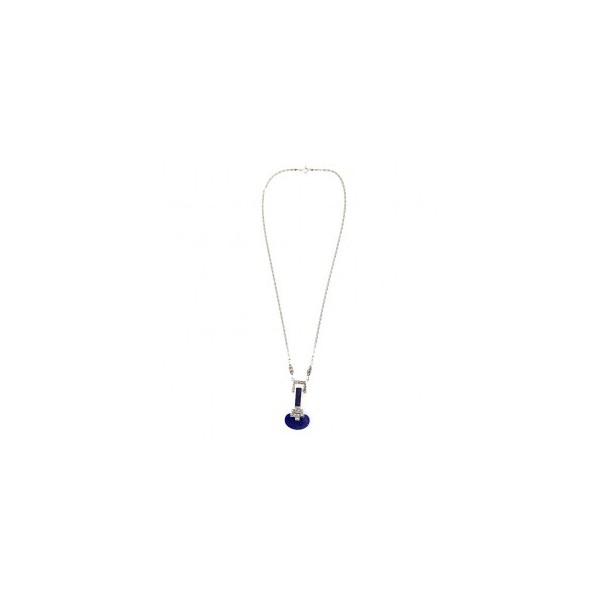 Pendentif Vintage en Argent et Lapis Lazuli