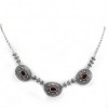 Collier Art Déco en Argent et Grenat