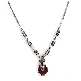 Collier Vintage en Argent et Cornaline